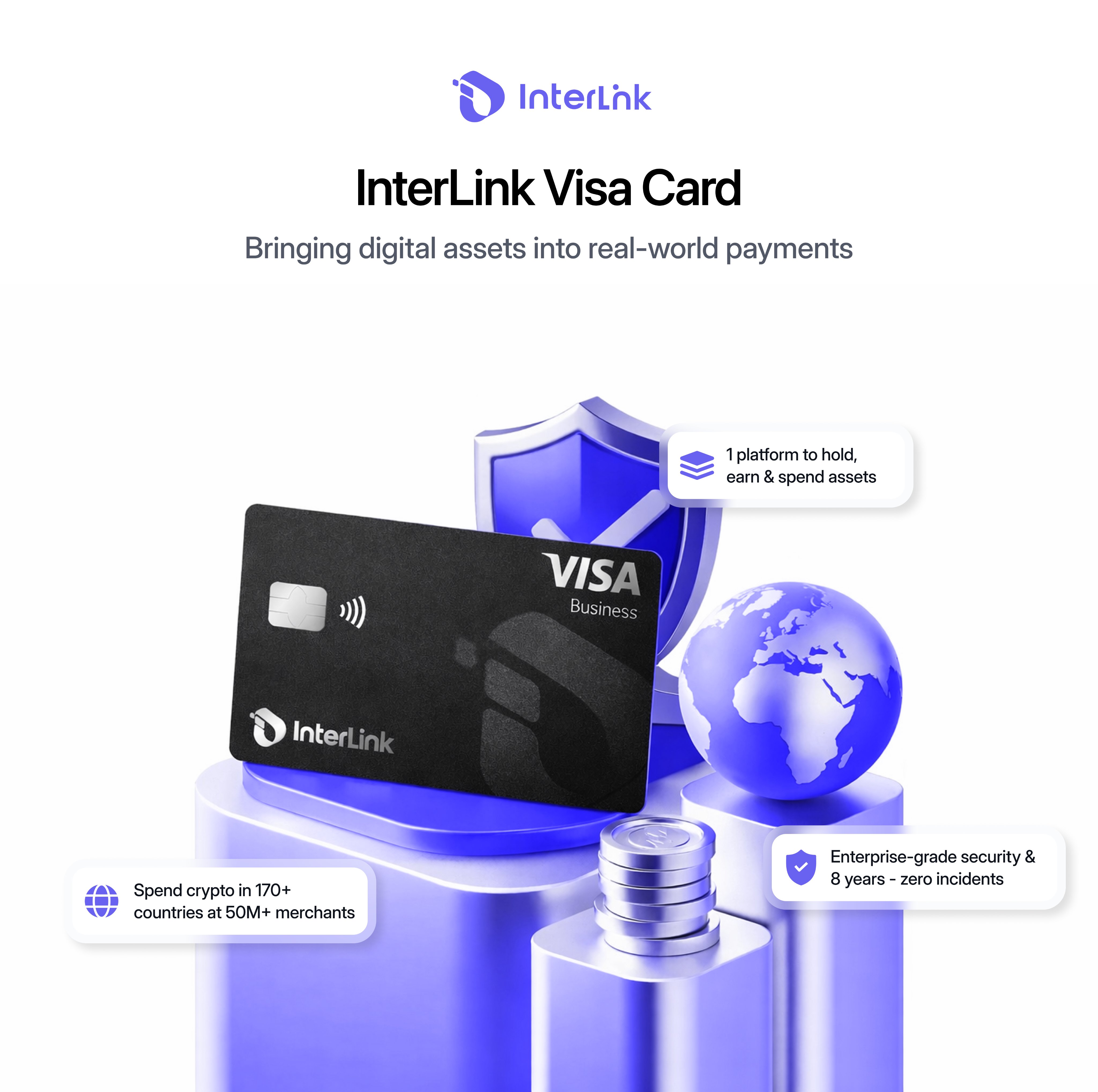 InterLink Network Partners with HPX LLC to Launch InterLink Visa Card - The  Future of $ITL Real-World Payments